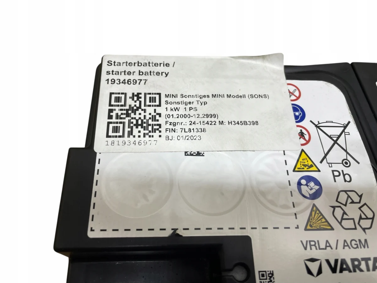 AKUMULATOR AGM START-STOP 12V 50AH 570A BMW / MINI 2022R ORYGINAŁ - obrazek 4