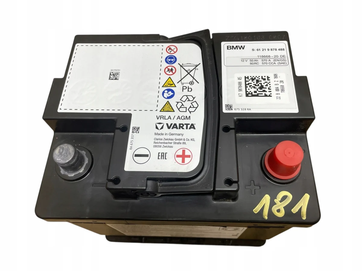 AKUMULATOR AGM START-STOP 12V 50AH 570A BMW / MINI 2022R ORYGINAŁ - obrazek 2