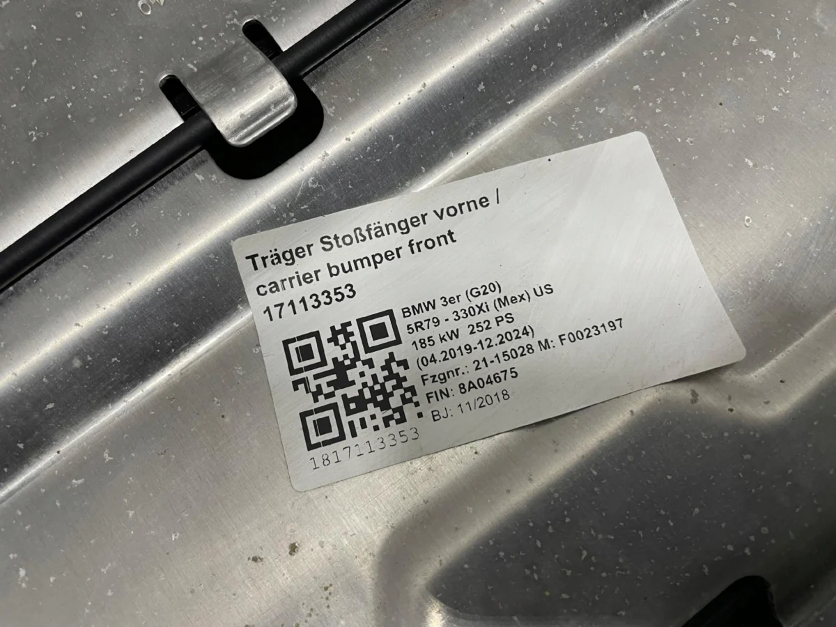 PAS PRZEDNI CHŁODNICE ZAMKI INSTALACJA BMW 3 G20 G21 330iX 252 PS USA - obrazek 14