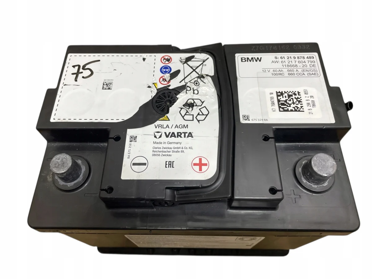 AKUMULATOR AGM START-STOP 12V 60AH 660AH BMW 2021R ORYGINAŁ - obrazek 2