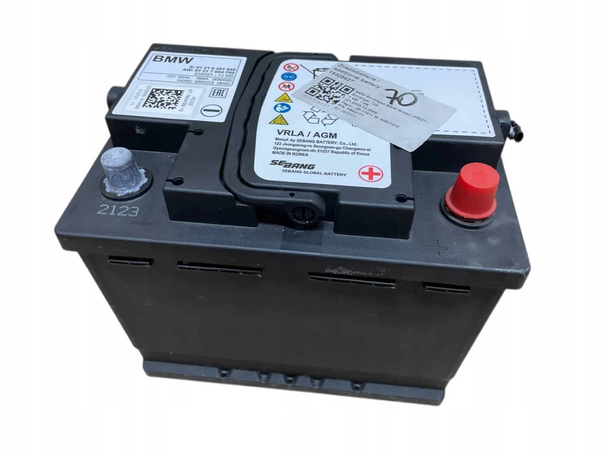 AKUMULATOR AGM START-STOP 12V 60AH 660AH BMW 2023R ORYGINAŁ