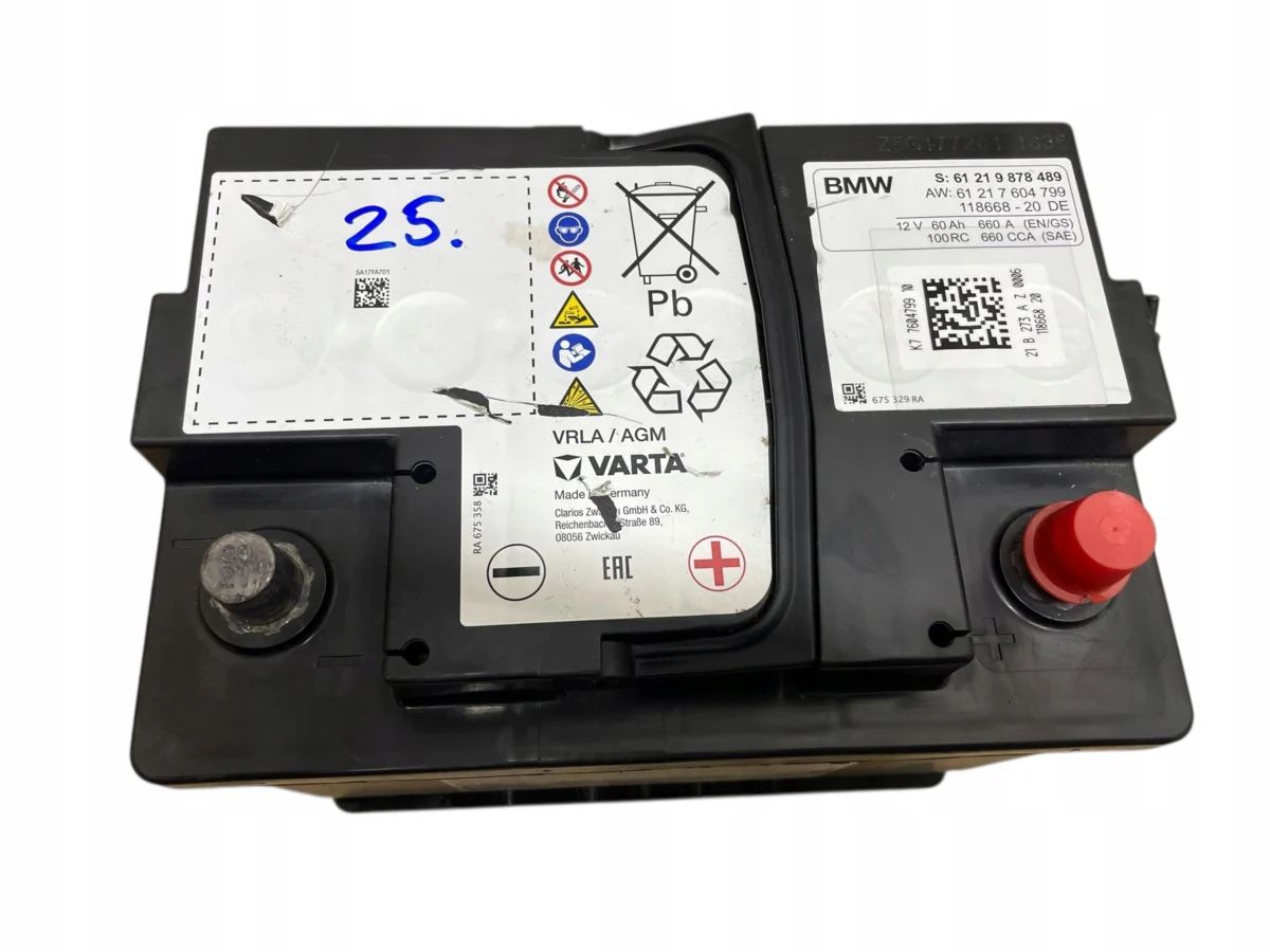 AKUMULATOR AGM START-STOP 12V 60AH 660AH BMW 2021R ORYGINAŁ - obrazek 2