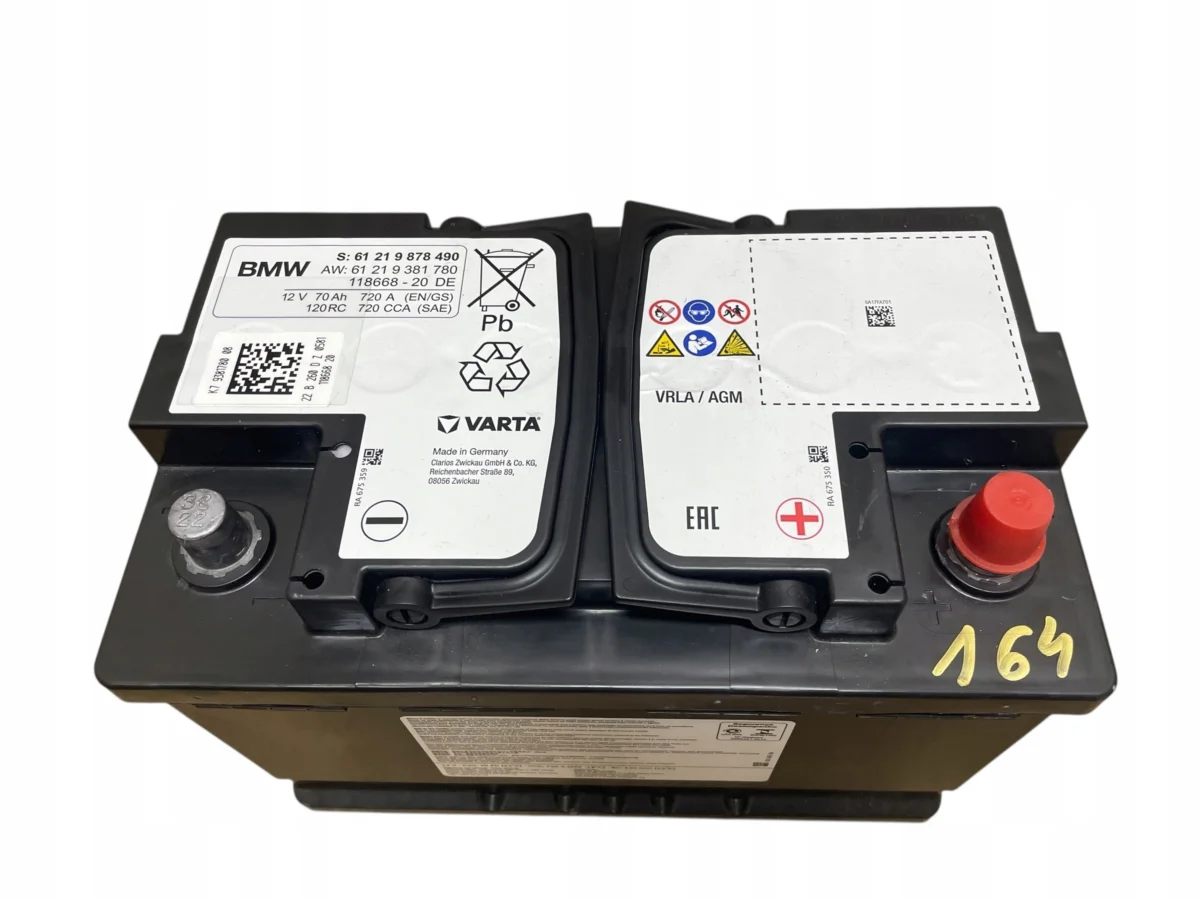 AKUMULATOR AGM START-STOP 12V 70AH 720A BMW 2022R ORYGINAŁ - obrazek 2