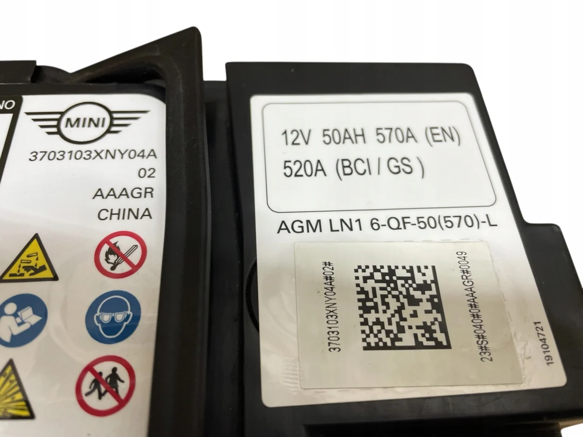 AKUMULATOR AGM START-STOP 12V 50AH 570A MINI 2023R ORYGINAŁ - obrazek 3