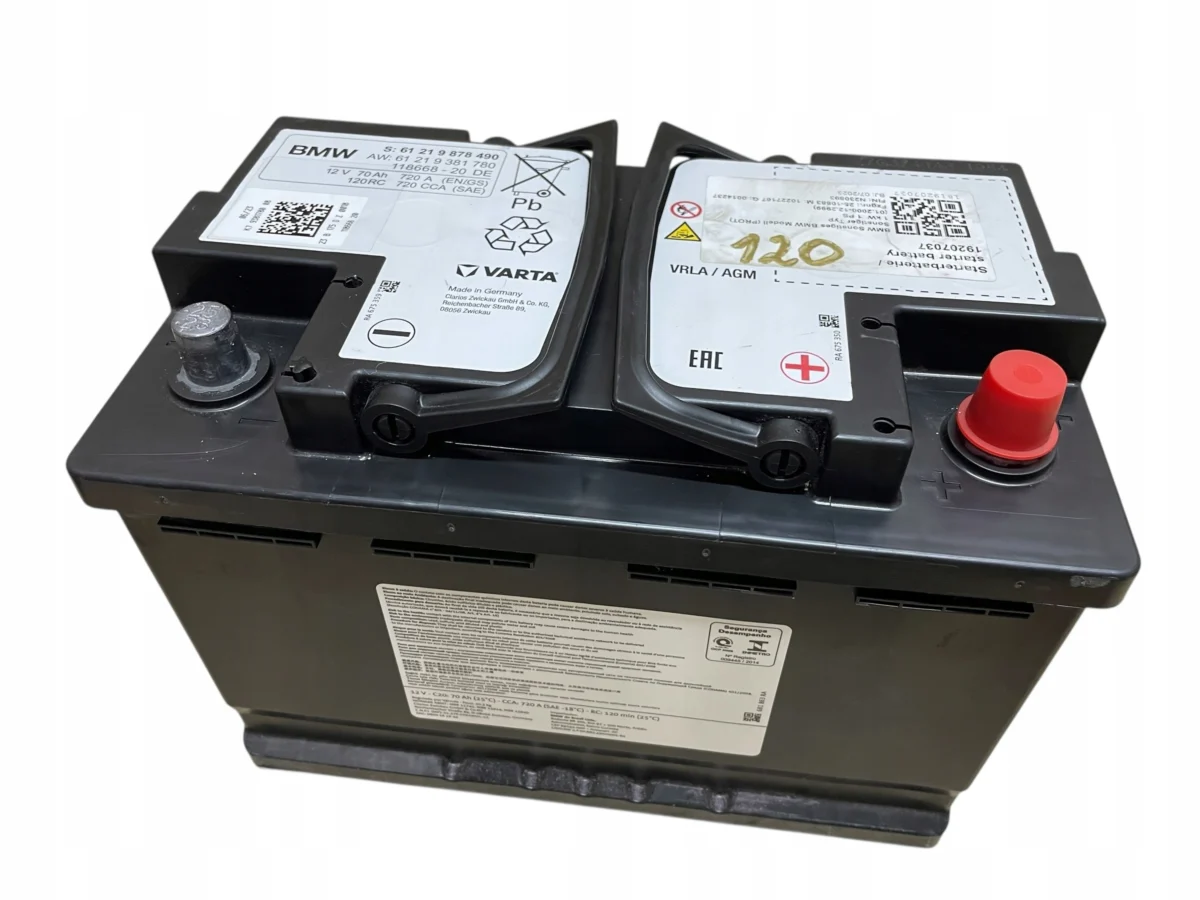 AKUMULATOR AGM START-STOP 12V 70AH 720A BMW 2023R ORYGINAŁ