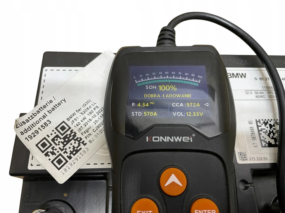 AKUMULATOR AGM START-STOP 12V 50AH 570A MINI 2022R ORYGINAŁ - obrazek 5