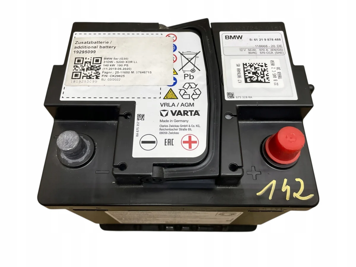 AKUMULATOR AGM START-STOP 12V 50AH 570A MINI 2022R ORYGINAŁ - obrazek 2