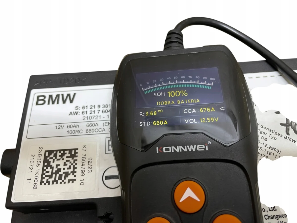 AKUMULATOR AGM START-STOP 12V 60AH 660AH BMW 2023R ORYGINAŁ - obrazek 5