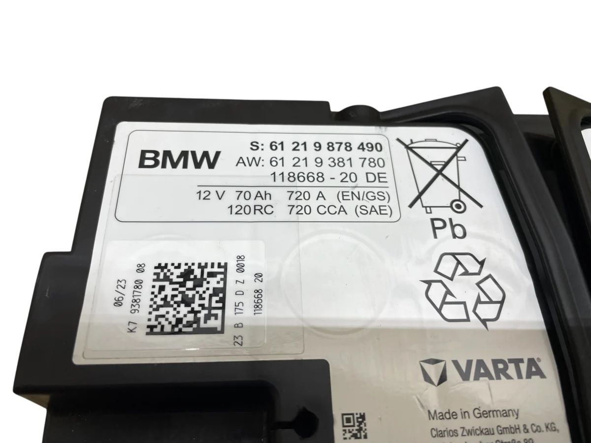 AKUMULATOR AGM START-STOP 12V 70AH 720A BMW 2023R ORYGINAŁ - obrazek 4