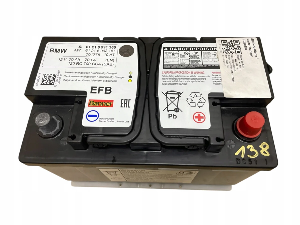 AKUMULATOR EFB BANNER 12V 70AH 720A BMW 2022R ORYGINAŁ - obrazek 2