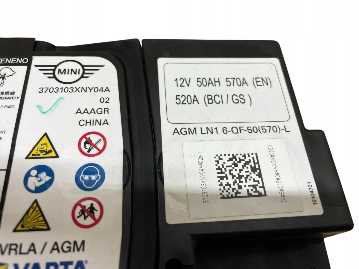 AKUMULATOR AGM START-STOP 12V 50AH 570A MINI 2024R ORYGINAŁ - obrazek 4