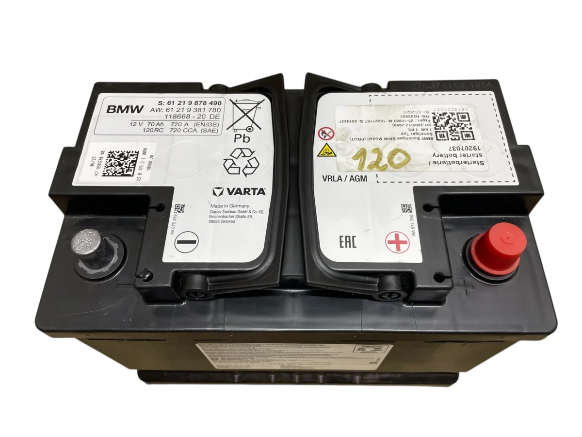 AKUMULATOR AGM START-STOP 12V 70AH 720A BMW 2023R ORYGINAŁ - obrazek 2
