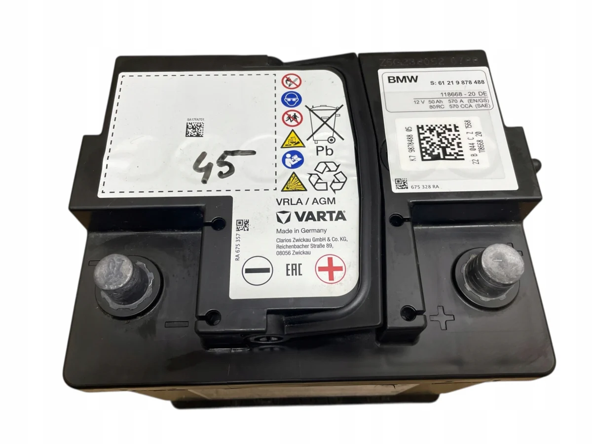 AKUMULATOR AGM START-STOP 12V 50AH 570A MINI 2022R ORYGINAŁ - obrazek 2