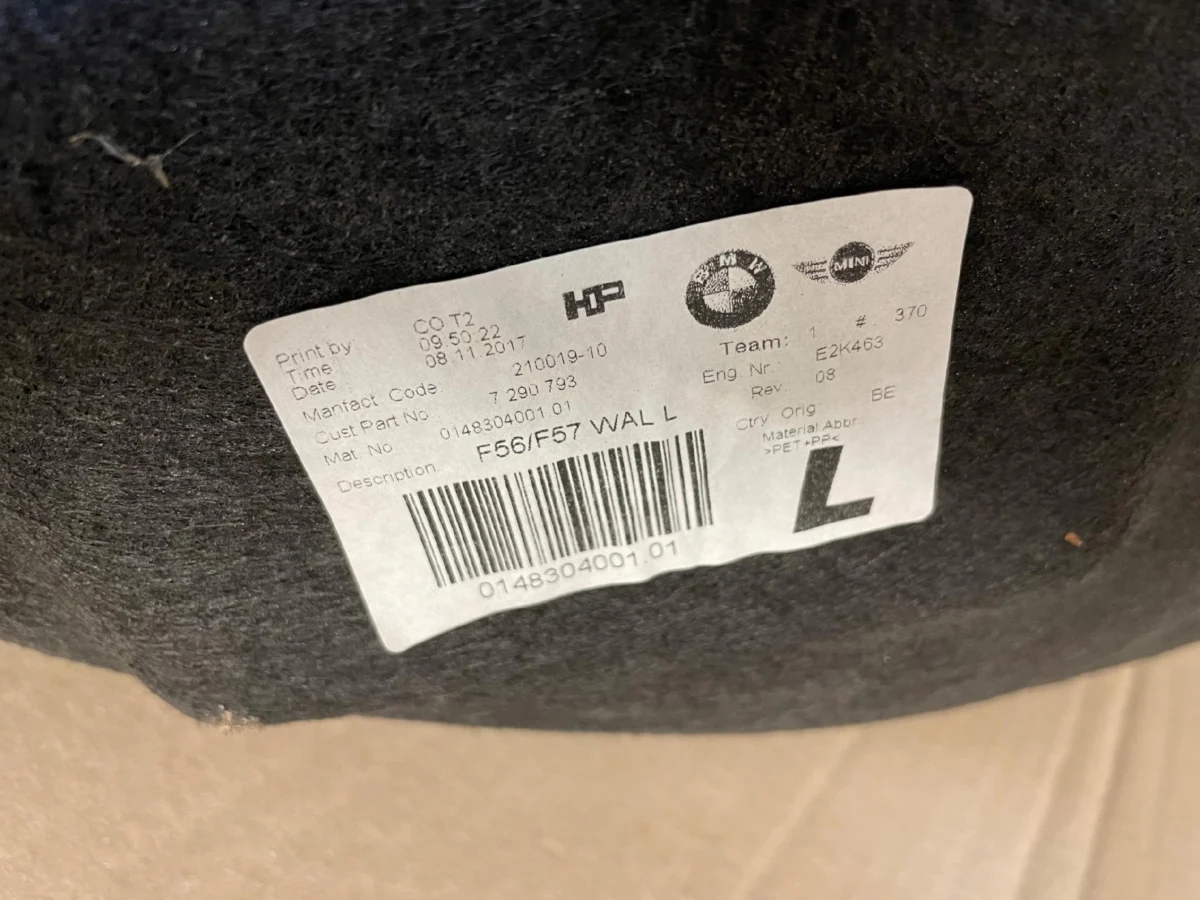 REAR LEFT WHEEL ARCH MINI F56 F57 — изображение 4