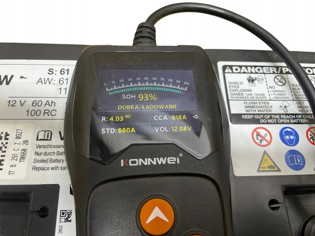 AKUMULATOR AGM START-STOP 12V 60AH 660AH BMW 2017R ORYGINAŁ - obrazek 6