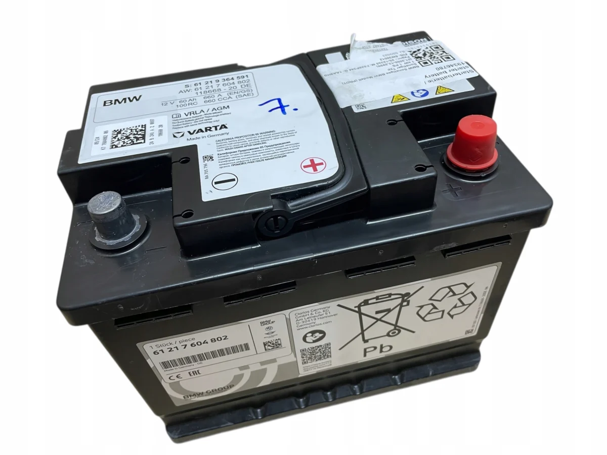 AKUMULATOR AGM START-STOP 12V 60AH 660AH BMW 2024R ORYGINAŁ