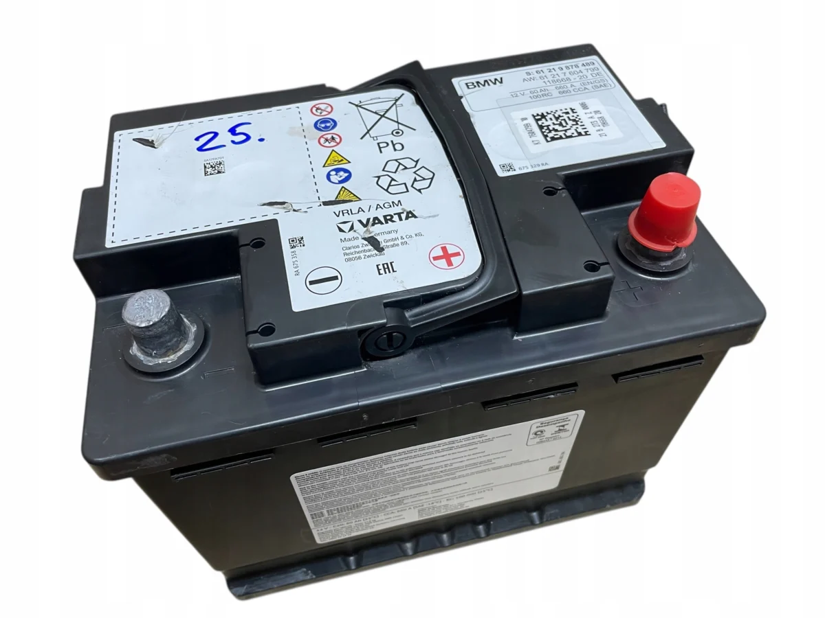 AKUMULATOR AGM START-STOP 12V 60AH 660AH BMW 2021R ORYGINAŁ