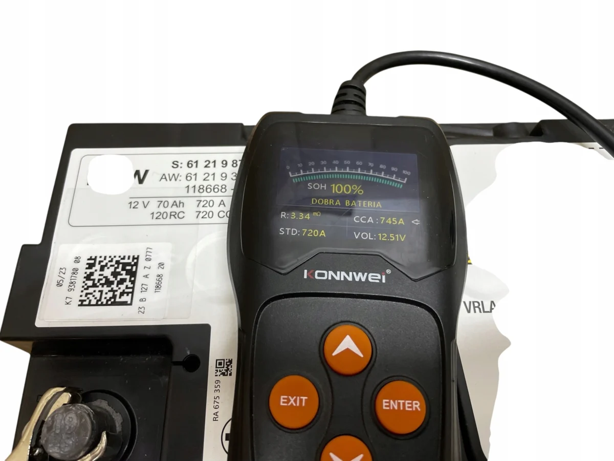 AKUMULATOR AGM START-STOP 12V 70AH 720A BMW 2023R ORYGINAŁ - obrazek 6