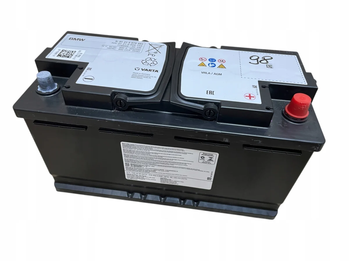 AKUMULATOR AGM START-STOP 12V 92AH 850A BMW 2022R ORYGINAŁ