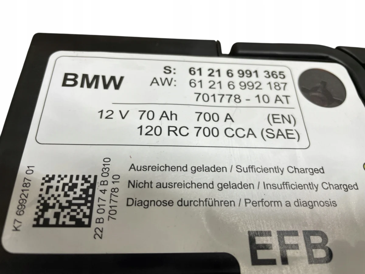 AKUMULATOR EFB BANNER 12V 70AH 720A BMW 2022R ORYGINAŁ - obrazek 4