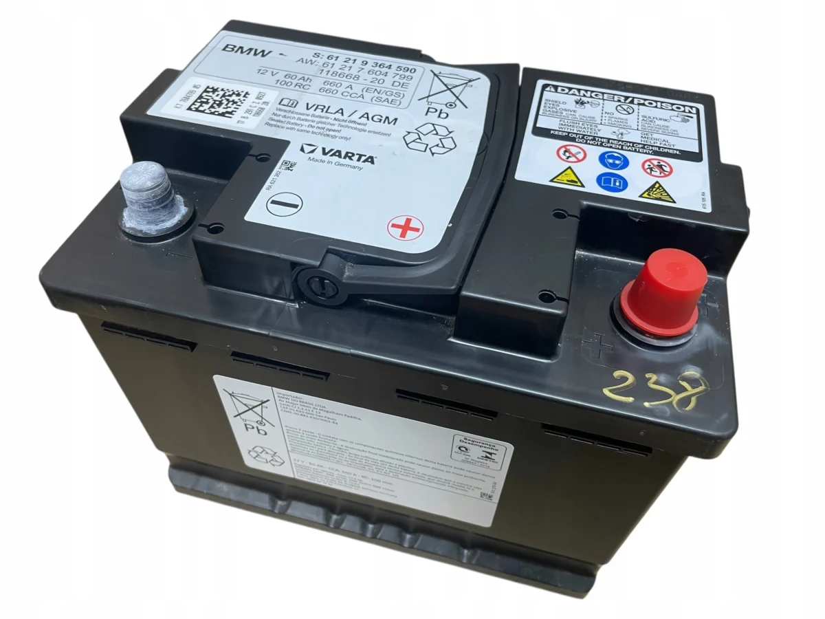 AKUMULATOR AGM START-STOP 12V 60AH 660AH BMW 2017R ORYGINAŁ