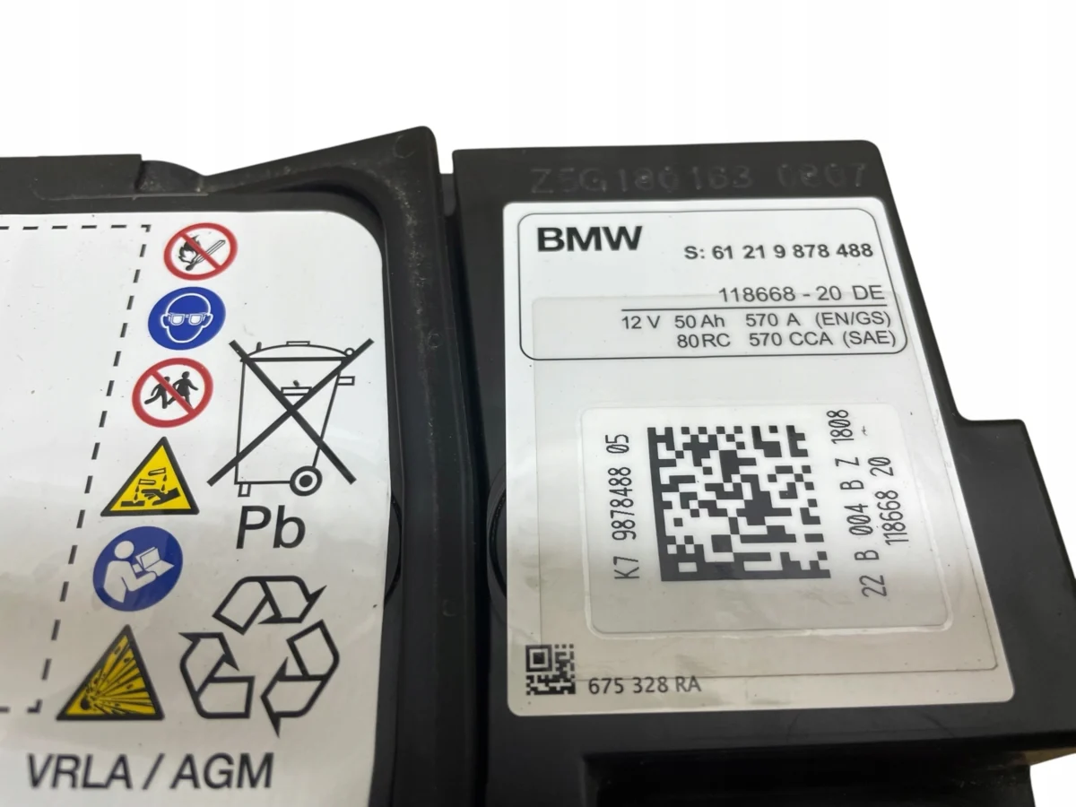 AKUMULATOR AGM START-STOP 12V 50AH 570A BMW / MINI 2022R ORYGINAŁ - obrazek 4