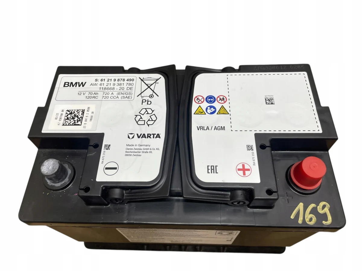 AKUMULATOR AGM START-STOP 12V 70AH 720A BMW 2023R ORYGINAŁ - obrazek 2