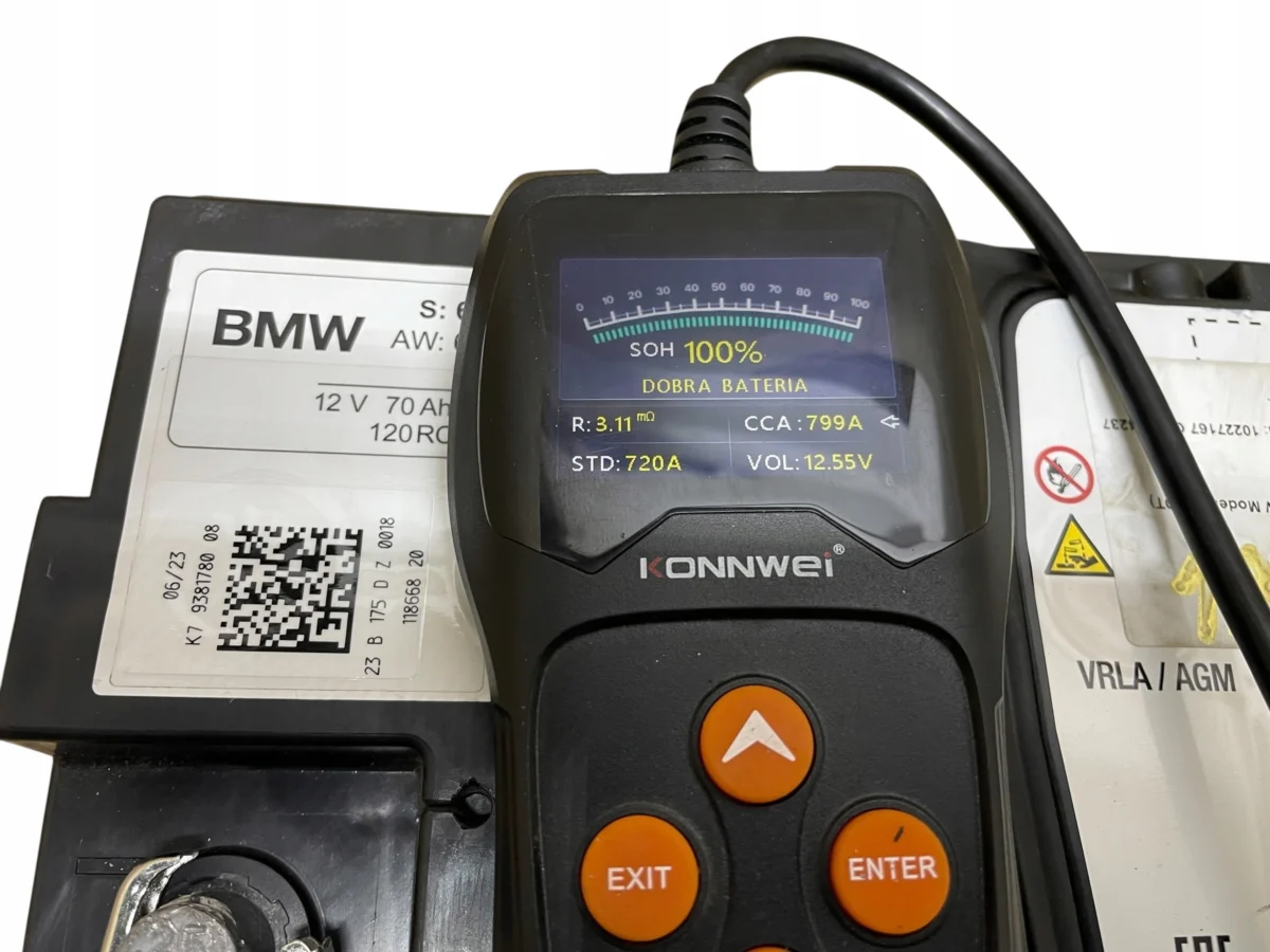 AKUMULATOR AGM START-STOP 12V 70AH 720A BMW 2023R ORYGINAŁ - obrazek 6