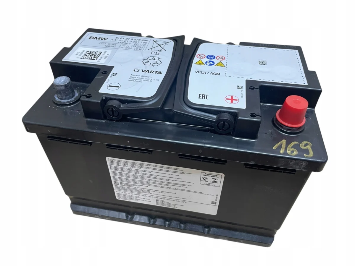 AKUMULATOR AGM START-STOP 12V 70AH 720A BMW 2023R ORYGINAŁ