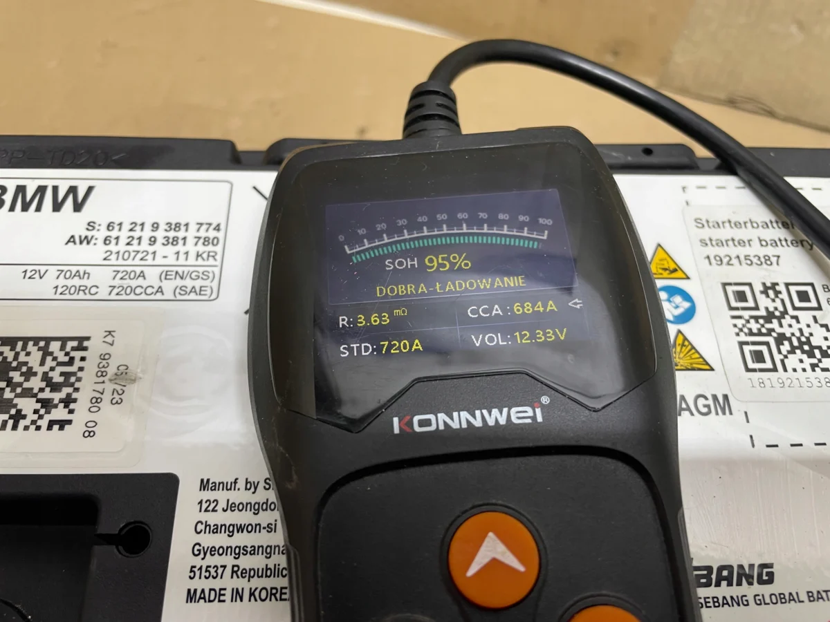 AKUMULATOR AGM START-STOP 12V 70AH 720A BMW 2023R ORYGINAŁ - obrazek 6