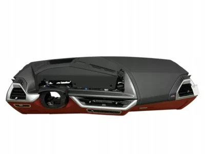 KONSOLA DESKA SKÓRA + SZARA NIĆ HEAD UP BMW XM G09 ORYGINAŁ DEMONTAŻ