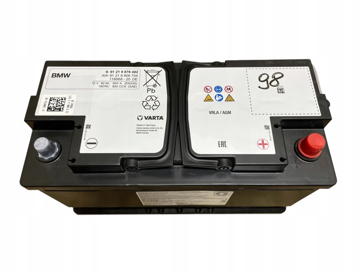 AKUMULATOR AGM START-STOP 12V 92AH 850A BMW 2022R ORYGINAŁ - obrazek 2
