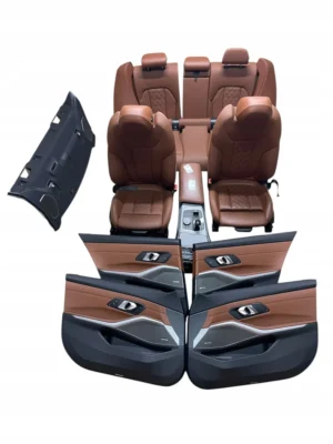 FOTELE + TAPICERKI SKÓRA PAMIĘĆ POMPOWANE INDIVIDUAL COGNAC H/K BMW 3 G20