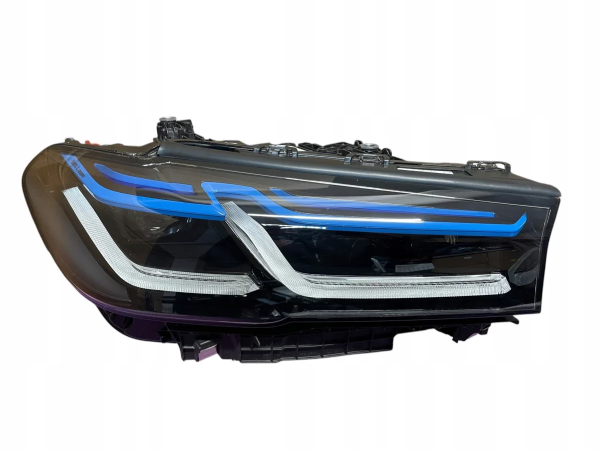 HEADLIGHTS FRONT LEFT + RIGHT LASER BLACK SHADOW BMW 5 G30 G31 LCI EUROPE - Image 2