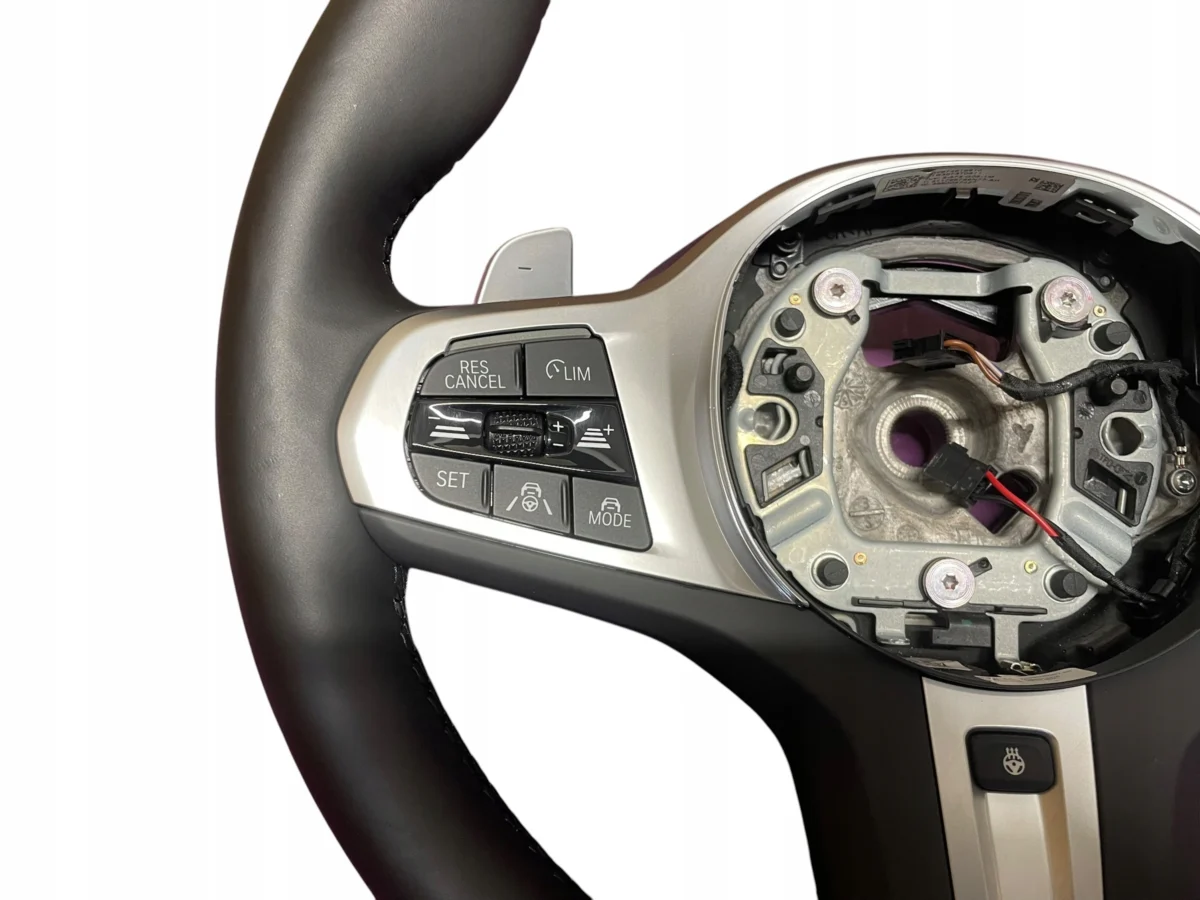 STEERING WHEEL LEATHER HEATED VIBRO M-PAKIET BMW 5 G30 LCI G01 G05 G06 MINT - Image 4